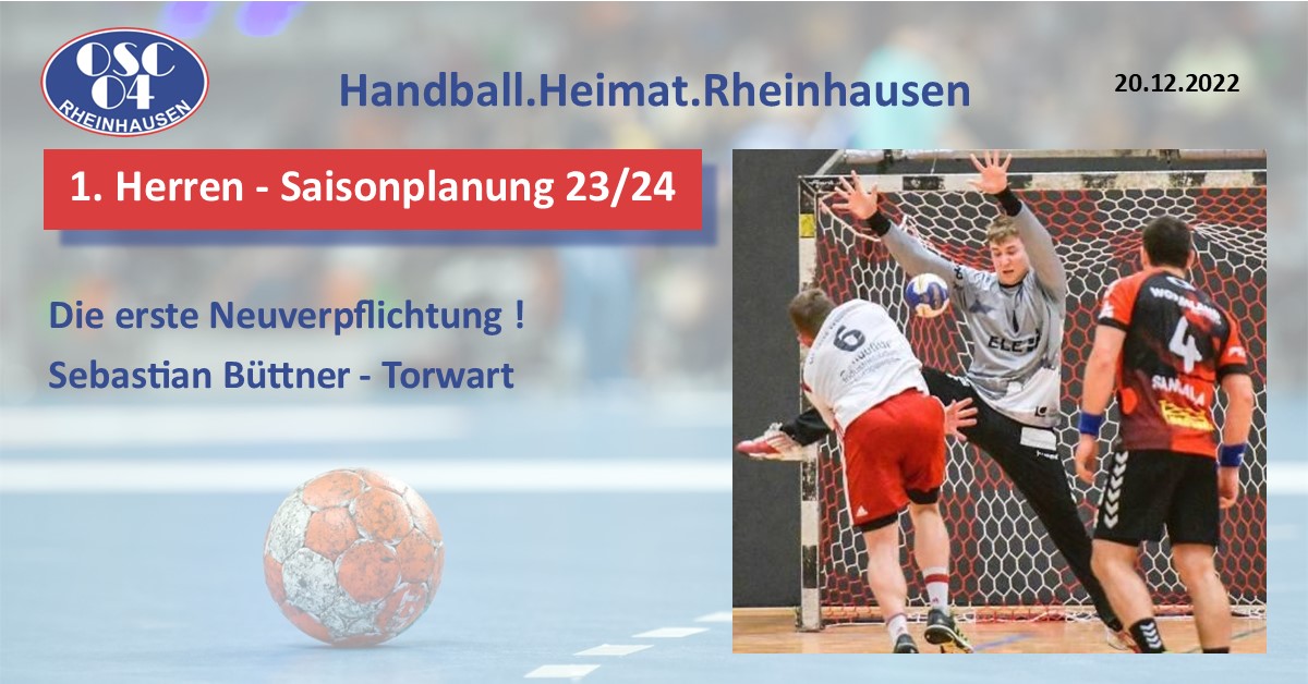 Herren Erste Neuverpflichtung Osc Handball Heimat Rheinhausen